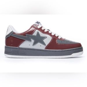 A Bathing Ape Bape Sta Nostalgic Burgundy Grey